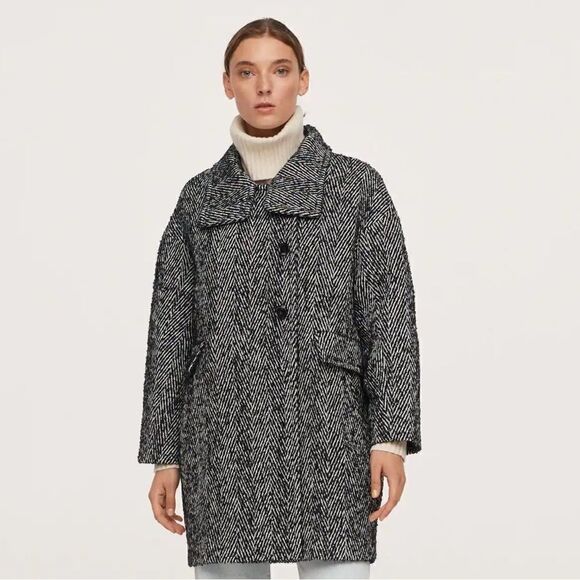 Mango Wool Blend Coat New - Picture 8 of 11